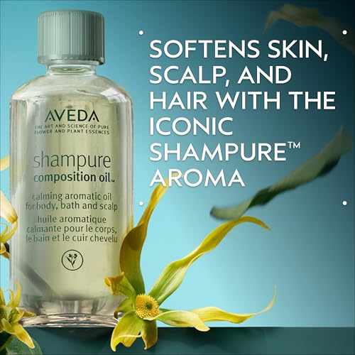 Aveda Shampure Composition Oil | Bath, Body & Scalp | with Meadowfoam Oil & Certified Organic Sunflower | Calming Aroma of Certified Organic Lavender, Petitgrain, Ylang Ylang, 1.7 Fl Oz