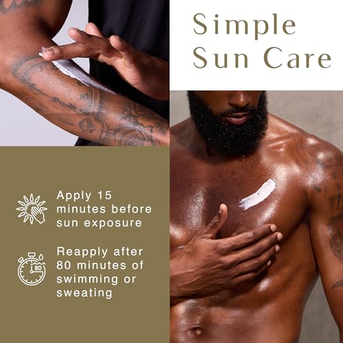 Black Girl Sunscreen Men's SPF 30 Sunscreen for Face & Body - Moisturizing Skin Protection for Men, Clear Sunscreen Lotion, Travel Size, No White Cast for Melanin Rich Skin, Infused with Hops- 3 fl oz