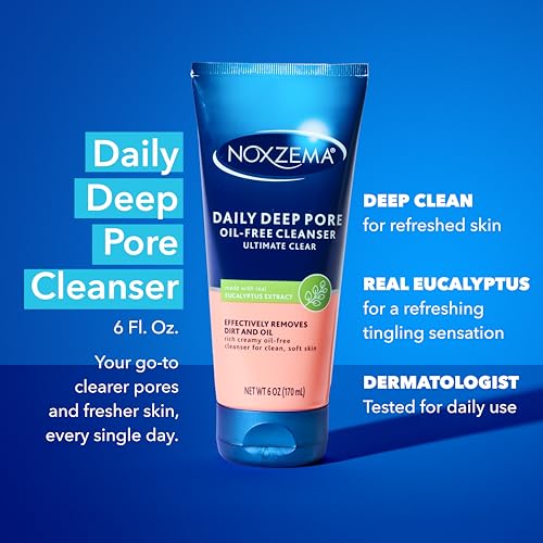 Eucalyptus Noxzema Deep Pore Face Cleanser - Oil-Free, 6 oz Pack of 6