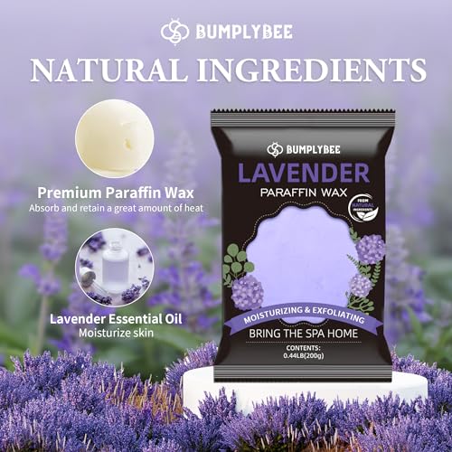Paraffin Wax for Hand and Feet, 10 Pack Lavender Paraffin Wax Refills for Paraffin Wax Machine, Hand Wax Paraffin Wax Bath, Foot Wax Paraffin Bath, Moisturizing Hands Feet, Deep Hydration