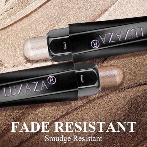 Eyeshadow Stick Makeup Set Pink & Brown - Neutral & Shimmer Shades, 10PCS with Brush - Love's Gifts Variation #04