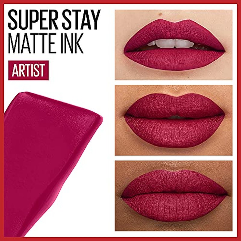 MAYBELLINE Super Stay Matte Ink Liquid Lipstick Makeup Long Lasting High Impact Color Up to 16H Wear Composer Cherry Brown & Lover Mauve Neutral 1 Count Each