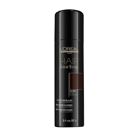 L'Oréal Professionnel Paris Hair Touch Up - Root Concealer Spray - Blends and Covers Grey Hair, Does Not Transfer or Smear, 2.0 Oz Brown