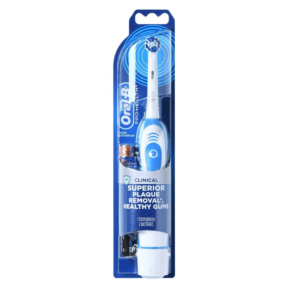 Oral-B Pro 100 Precision Clean, Battery Powered Electric Toothbrush, Blue and White
