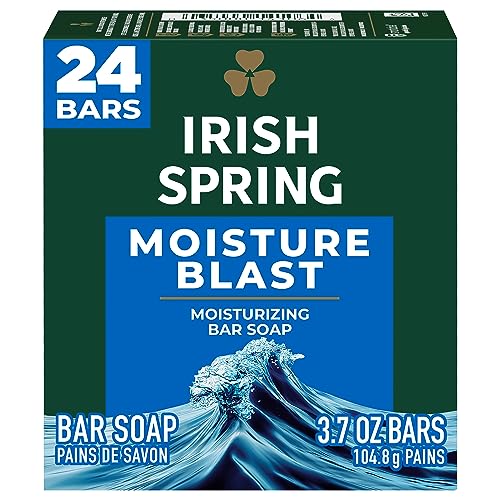 Irish Spring Bar Soap for Men, Moisture Blast, 3.7 Oz, 24 Pack & Lady Speed Stick Invisible Dry Antiperspirant Deodorant, Shower Fresh, 2.3oz, 4 Pack