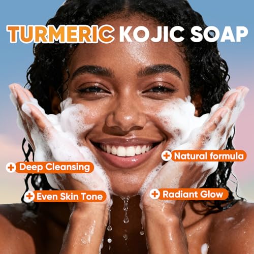 25-Pack 60g Turmeric Kojic Acid Bar Soap Gift Set - Gentle Daily Cleansing
