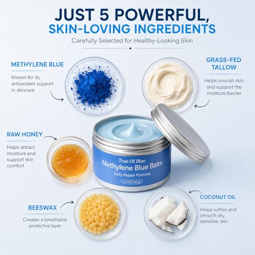 Kunnozz Methylene Blue Skin Barrier Balm 3.4oz Moisturizer for Sensitive Skin