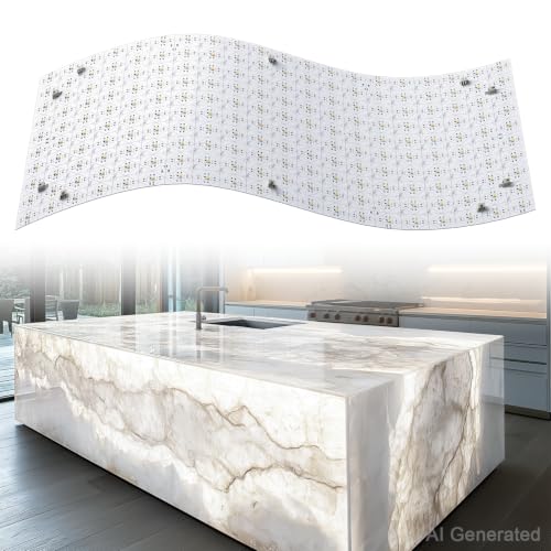 4 Pack LED Backlight Sheet 6000K Dimmable Flexible Panel for Marble & Quartz
