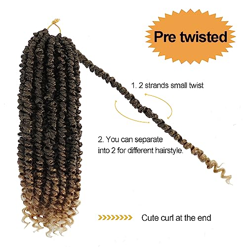 Forevery Passion Twist Hair 10 Inch Crochet Pre-Twisted 9 Packs T27 - 12 Strands/Pack