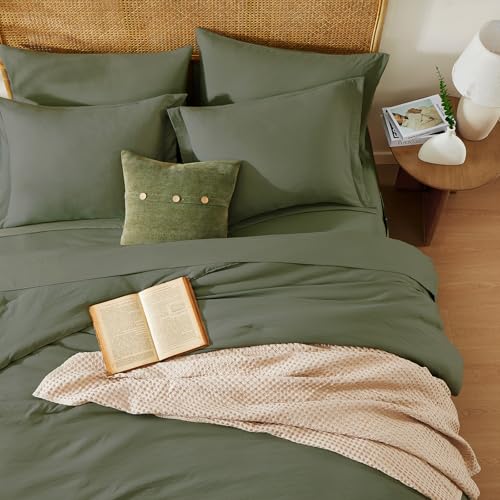 Alpine Olive Oversized King Comforter Set 7 Pieces Bed in a Bag - WRENSONGE