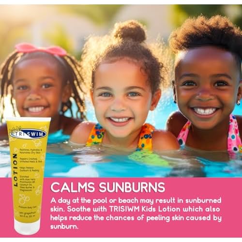 TRISWIM Kids Swim Suds & Lotion Set 8.5 fl oz each | Natural Tear-Free 2-in-1 Kids Swim Shampoo