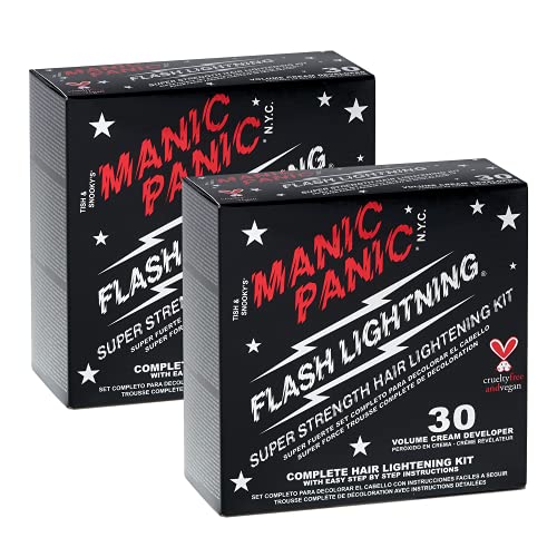 Vegan Hair Bleach Kit for Dark Hair - Lighten Up to 5 Levels, Includes Powder & Developer
