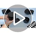 25 Pcs Black Plastic Cosmetic Jars 8oz Refillable Travel Containers with Lids