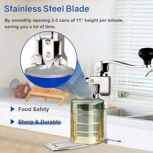 18.5-Inch Commercial Heavy Duty Can Opener - Industrial Stainless Steel Blade