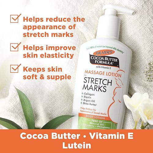 Pregnancy Stretch Mark Lotion with Cocoa Butter & Oils - 33.8 oz & 8.5 oz Travel Size