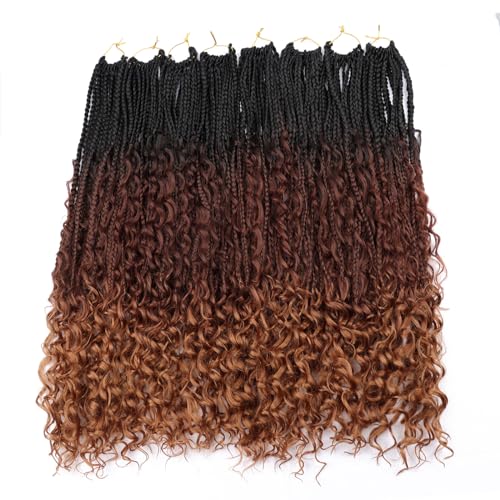 24 Inch Bohemian Box Braids Crochet Hair - 8 Pack, 1b/33/30 for Women