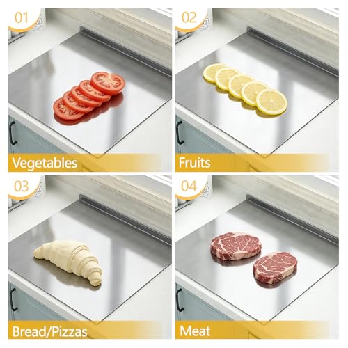 Extra Large Stainless Steel Cutting Board 19.6" x 31.5" Counter Protector for Kitchen