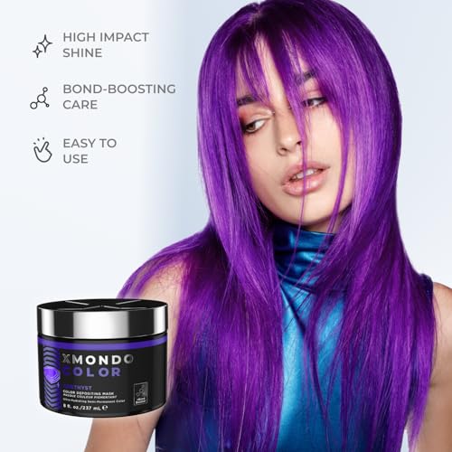 XMONDO Amethyst Color Depositing Hair Mask - Vibrant Purple, 8 Fl Oz