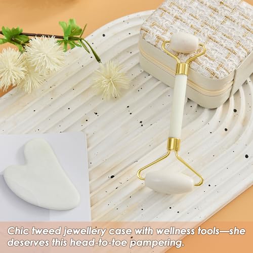 VANJOROY Birthday Gift Basket for Women – Self-Care Sunflower Box, Beige/White