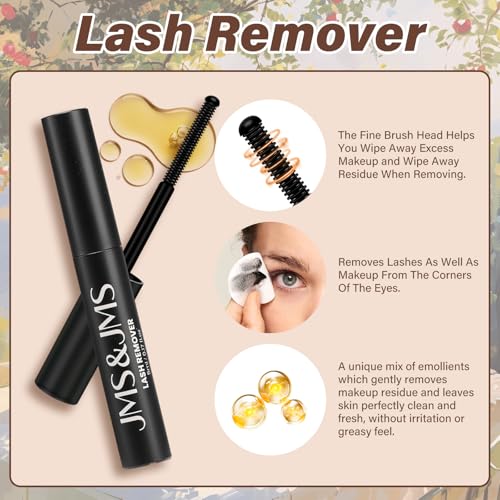 JMS&JMS Fairy Lash Clusters Kit Natural Cluster Lashes Invisible Band Manga Lashes with Lash Bond and Seal Eyelash Applictor Lash Remover Lash Extension Kit for Beginner (Fairy-8-18mix)