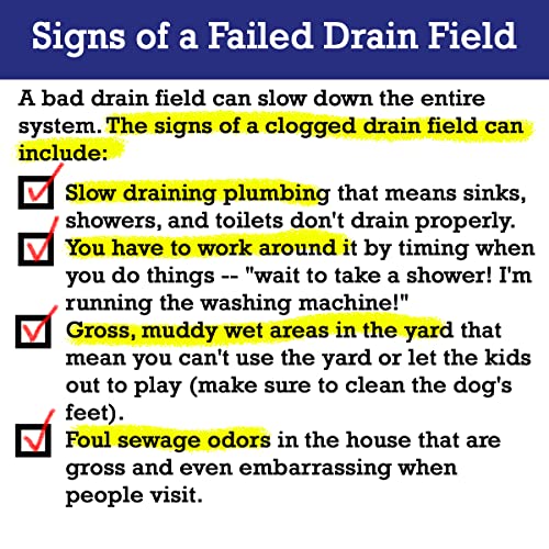 Septic Drain Field Cleaner Tablets 2-Pack - Organic Sludge & Clog Remover