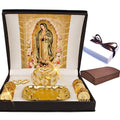14k Gold Plated Virgen Guadalupe Arras Chest for Catholic Wedding - Crystal Chest Variation