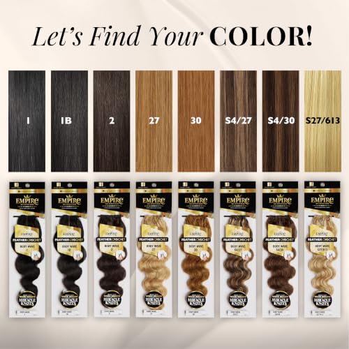 Sensationnel Empire Feather Crochet Braids - Deep 10 Inch Jet Black