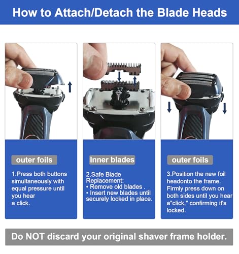 Replacement Blades & Foil for Arc5 Shavers - 30 Black Pack