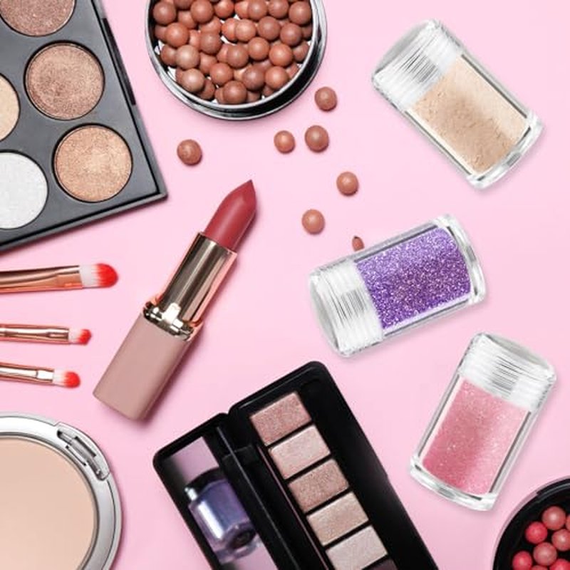 20 Pcs 10g Loose Powder Jar Plastic Refillable Face Powder Case Transparent Travel Cosmetic Container with Sifter - Clear Lid
