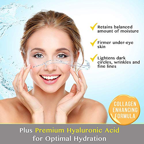 Eye Mask, 30 Pairs Collagen Under Eye Patches, Black Crystal Eye Gel Pads for Reducing Dark Circles, Lighten Wrinkles Anti-Aging Moisturizing, Fine Lines Eye Bags Puffiness Women Men
