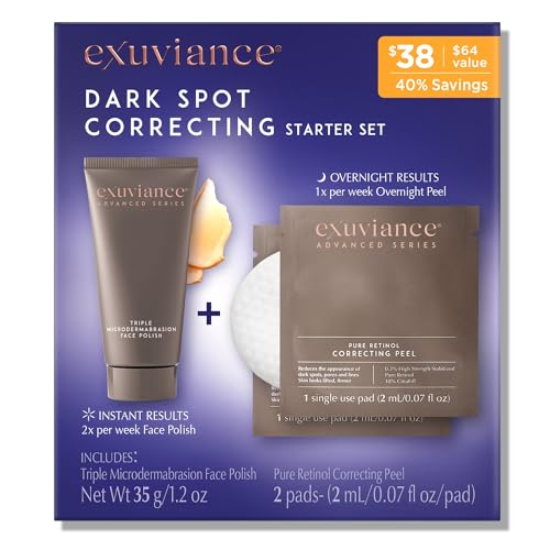 Dark Spot Correcting Skincare Set with Retinol & Microdermabrasion Pads