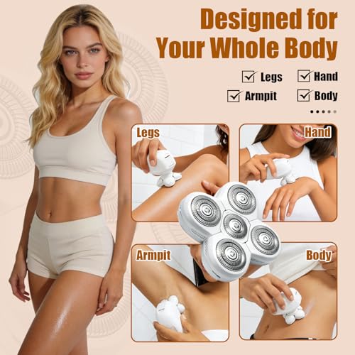 5 Head Shaver Replacement Blade Refills compatible with Freebird Foil Shavers Head for Women (White/3PCS)
