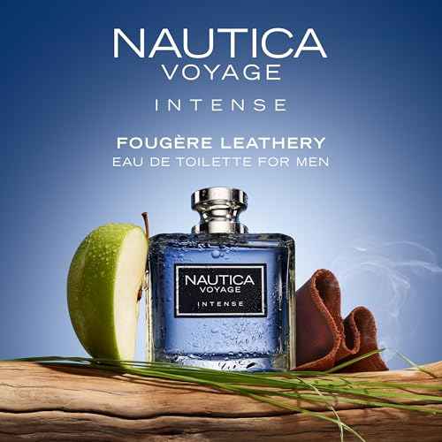 Nautica Voyage Intense Eau de Toilette 1.6 fl oz (Pack of 1), Notes of Vetiver, Smokey Leather, Mimosa, Men's Fragrance, Long Lasting, Everyday Fragrance, Travel Size