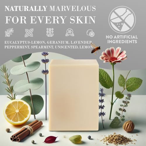 Lavender Tallow Soap ? Grass-Fed Bar with Organic Essential Oil ? Calming & Naturally Gentle ? 3 Pack