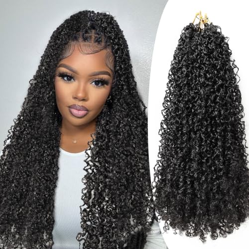 Yank Twist Crochet Hair 18 Inch - 8 Packs of 1B Natural Texture for Black Women