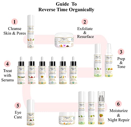 Organic Facial Serum for Skin Firming & Hydration with Collagen & Vitamin C