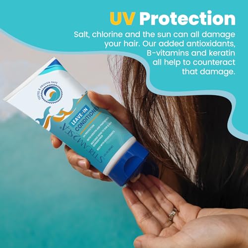 Leave-In Hair Conditioner 6 Fl Oz - Detangles, Moisturizes & UV Protects - Reef Safe, Paraben & Sulfate Free
