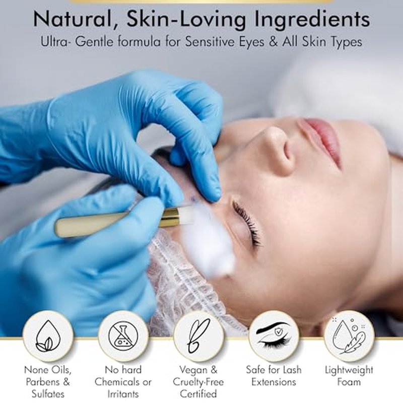 Clarifying Shampoo Brow Cleanser Foam ? Gentle Oil-Free Makeup Remover | Prep Before Tint or Henna | For Sensitive Skin | 60ml Bottle ? Professional & Home Use