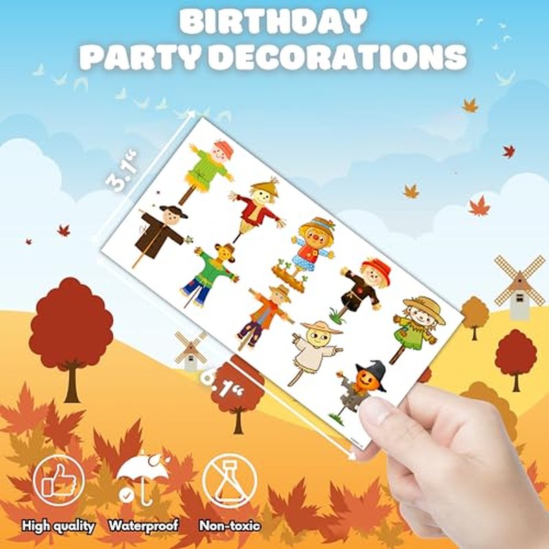 36PCS Back to school Party Favors - 24PCS Pre-Cut Temporary Tattoos & 12PCS Stamps - Ideal Welcome First Day Of School Themed Birthday Card Decorations Supplies Goodie Bag Kids Gifts Classroom Rewards