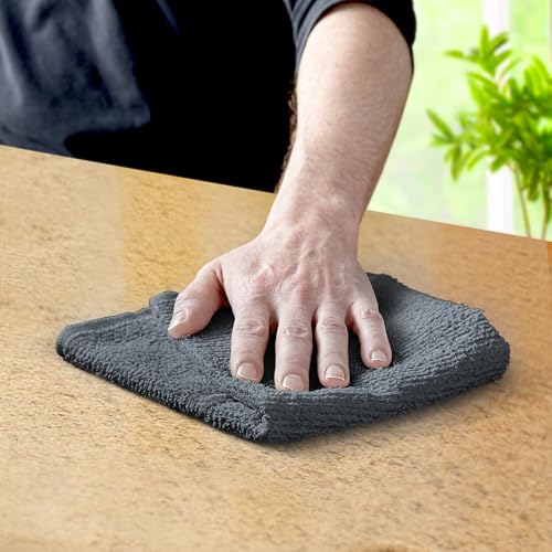 Avalon Towels Grey Pack of 120 14x17 Inch Cotton Reusable Cleaning Rags