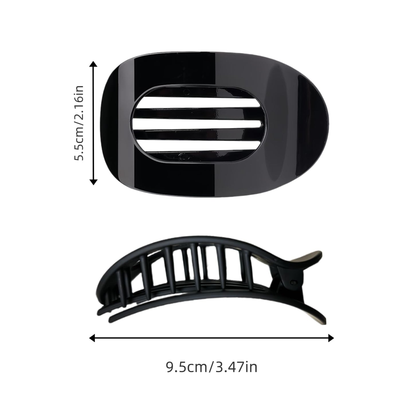 Flat Claw Clips for Women – 4 Pack Flat Hair Clips for Women Thick Hair & Thin Hair, Large Non-Slip Flat Hair Clips for Ponytails, No Bend Flat Claw Clip Set (Neutral Matte Colors)