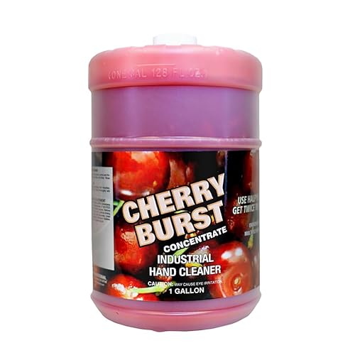 Zenex Cherry Burst Hand Soap with Pumice and Skin Conditioners - Industrial Hand Cleaner | Cherry Scent | Removes Stubborn Grease, Grime, Oil, Paint, & More | Moisturizes Skin | 1 Gallon (1-Pack)
