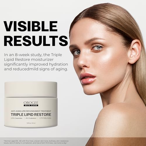 Triple Lipid Restore: Enriched with Lipids, Ceramides, Peptides, Hyaluronic Acid, and Fatty Acid for Firming, Anti-Aging and Plumping Face Moisturizer (53 ml /1.8 fl oz)