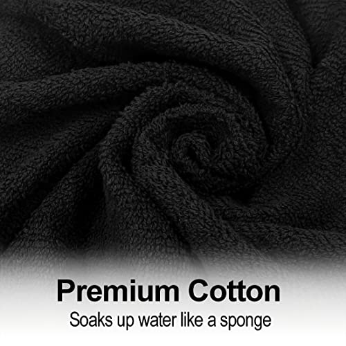 Cotton Salon Towels 16x27 Inches, Ultra-Absorbent & Machine Washable, 24 Pack for Hair, Spa, Gym & Home