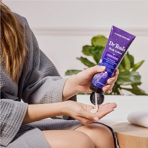 Dr Teal's Sleep Body Lotion with Melatonin Lavender Chamomile 8 fl oz Pack of 6