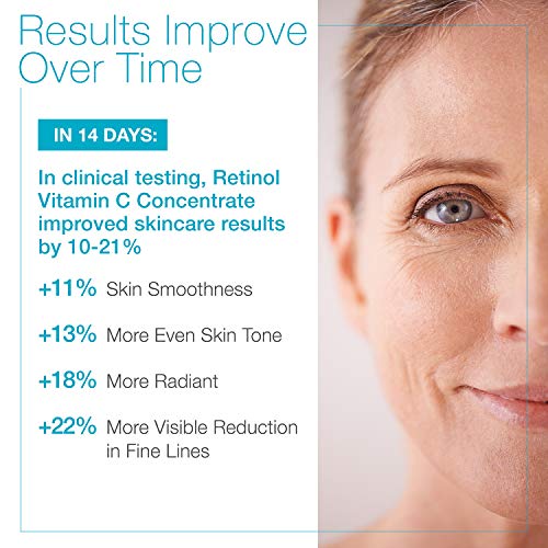 MD Complete Retinol Vitamin C Concentrate Serum | Anti-Aging High Potency Vitamin C Serum | with Retinol, Vitamins C & E, Omega 3-6 & 9, Fruit Seed Extracts 0.5fl oz
