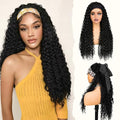 Curly Headband Wig 26 Inch Long Synthetic Hair for Women - 1B Variation