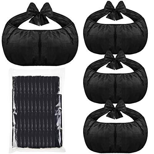 50 Pack Disposable Spa Bras Black for Tanning & Skin Care