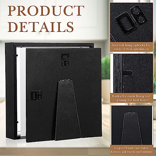 Ripeng 16 Pack 8x8 Inch Deep Shadow Box Frames - Black Wall Display Cases