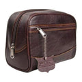 Parker Men¡¯s Travel Toiletry Bag?Handmade Buffalo Leather Dopp Kit for Men?Full Size Waterproof Bag with Zippered Side Pockets Travel Toiletry Organizer